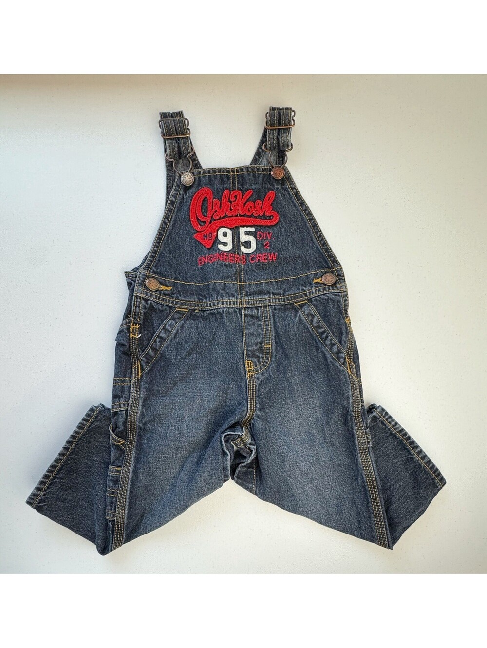 Oshkosh Denim Overalls w/ Logo on Front 18 Months